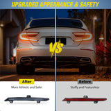 Rear Bumper Tail Light Compatible with 2018 2019 2020 2021 2022 Honda Accord 10th Smoke Lens LED Reflector Rear Bumper Lamp Brake Turn Signal Sequential Flashing Driving Taillights Replacement