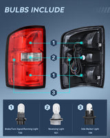 Taillight Assembly Compatible with 2014 2015 GMC Sierra 1500 | 2015 GMC Sierra 2500HD 3500HD Tail Light OE Style Rear Lamp Replacement Driver Side