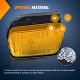 2002-2007 Chevy Silverado 1500 2500 3500 2002-2006 Avalanche Fog Light Assembly Body Cladding H10 Halogen Bulbs Amber Lens Nilight