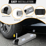 Rubber Parking Curbs 2 Pack - Heavy Duty 22 Inch Garage Wheel Stops Parking aid Block for Driveway & Parking Lot, Gray
