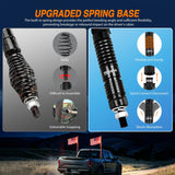 RGB LED Whip Light 2PCS 6FT Spiral Antenna Whips | APP and Remote Control with DIY Chasing Patterns Turn Signal Brake Reverse Functions and Spring Base for ATV UTV RZR and Jeep