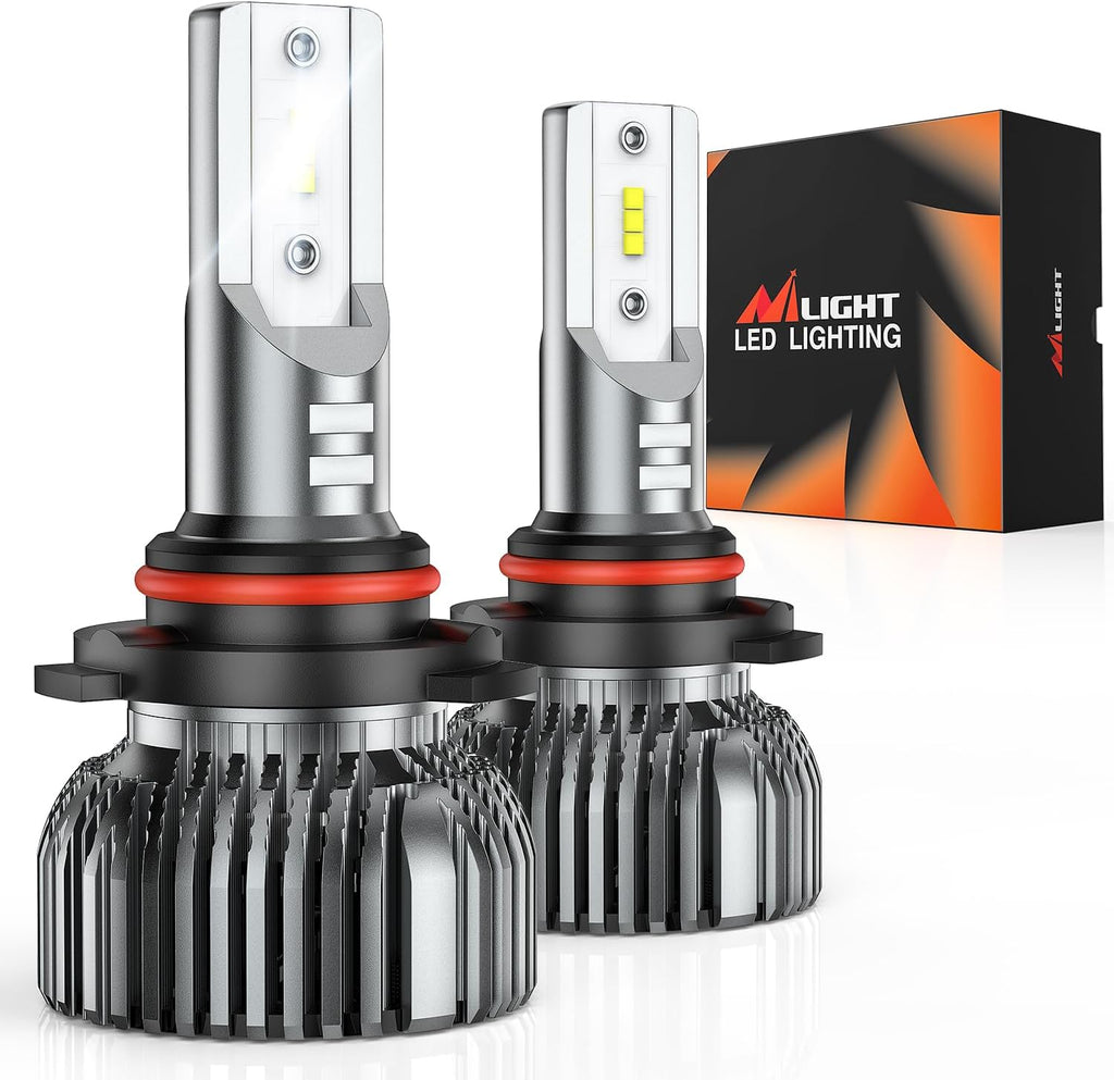 LED Headlight E20 9012/HIR2 50W 10000LM 6000K IP67 LED Headlight Bulbs (Pair)