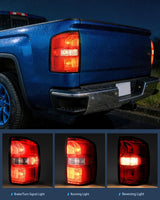 Taillight Assembly Compatible with 2014 2015 GMC Sierra 1500 | 2015 GMC Sierra 2500HD 3500HD Tail Light OE Style Rear Lamp Replacement Driver and Passenger Side