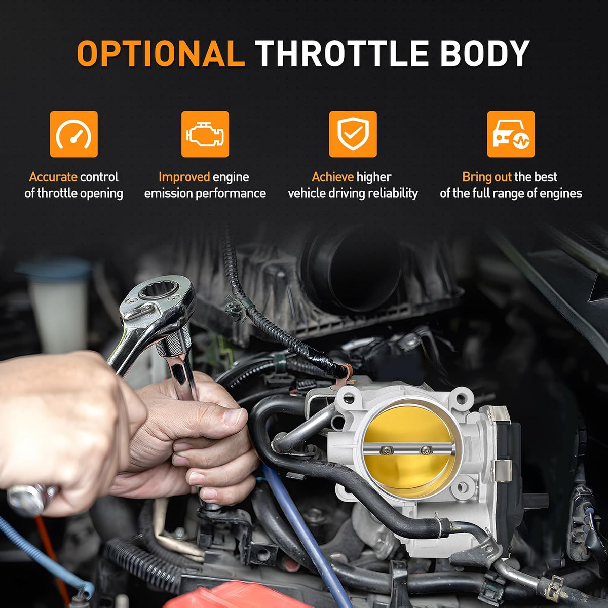 Throttle Body for Buick LaCrosse Chevy Captiva Equinox 2012-2017 | 12670834 12669146 OE-Spec Fitment, Precise Airflow Control, Stable Idle Response, Fit for L4 2.4L