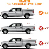 Soft Tri-fold Truck Bed Tonneau Cover Compatible with Ford F150 2004 2005 2006 2007 2008 2009 2010 2011 2012 2013 2014-6.5ft