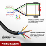 Wiring Harness Kit 25Ft 7Pin Trailer Extension Cable
