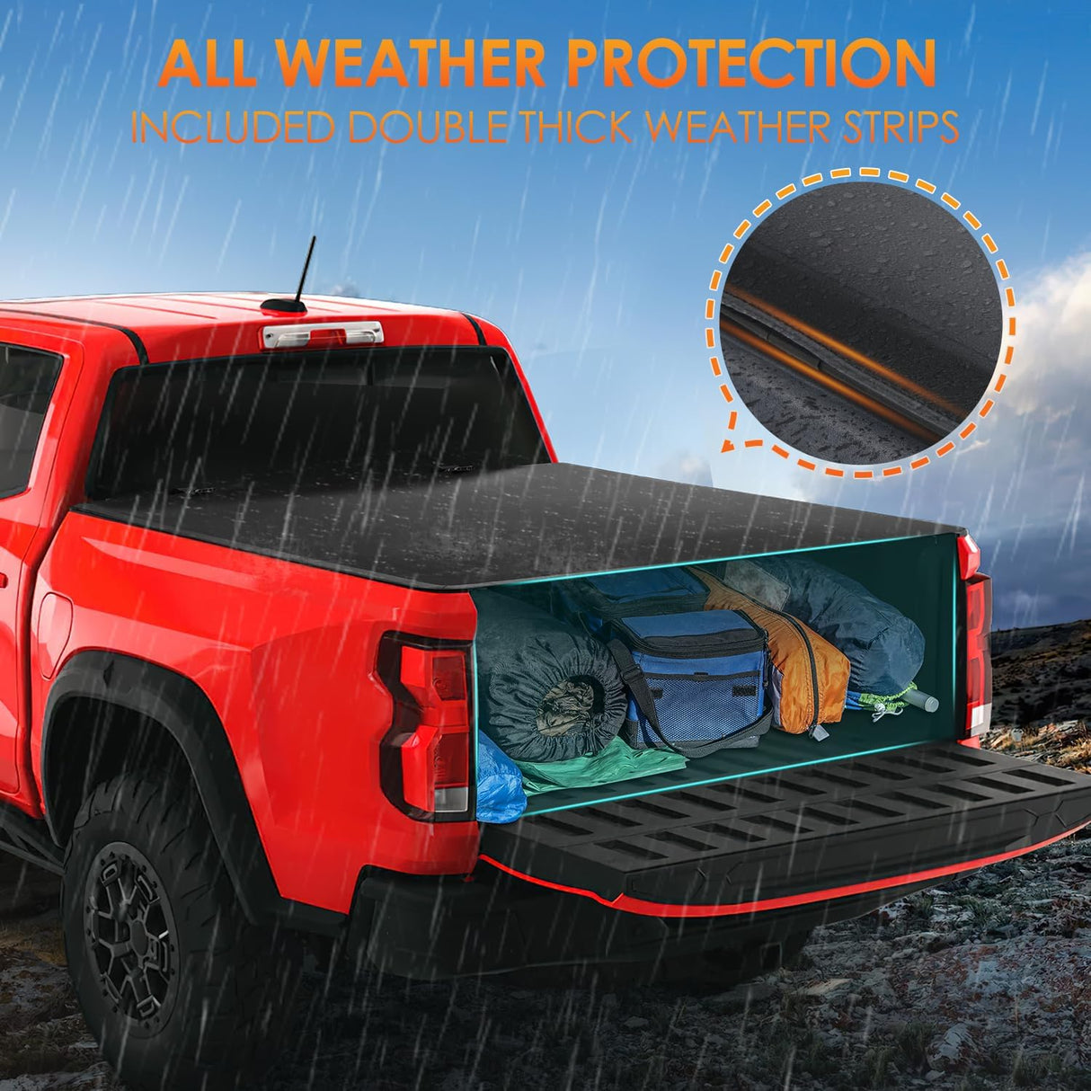 Soft Tri-fold Truck Bed Tonneau Cover Compatible with Chevy Colorado/GMC Canyon 2015-2026, 5.2ft