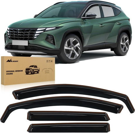 in-Channel Rain Guards for Hyundai Tucson 2022 2023 2024 2025 2026, Vent Window Visors, Original Window Deflectors-4PCS