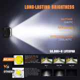 Side Shooter LED Light Pods with Amber DRL 4 Inch 26 W Spot Flood Combo LED Cubes Light w/ 16AWG Wiring Kit for Offroad Driving Fog Light Auxiliary Light on Truck ATV UTV