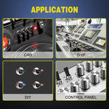 Nilight 5PCS LED Toggle Switch ON Off 12V 30A Red LED Lighted Metal Switches Heavy Duty SPST 3 Pin Rocker 12mm Mounting Hole for Automotive Cars Trucks Boats Racing Car