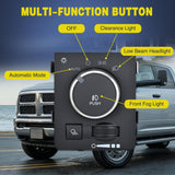 Headlight Dimmer Switch Compatible with 2010 Dodge Ram 1500 2500 3500 2011 2012 2013 2014 2015 2016 2017 2018 Ram 1500 2500 3500 4500 5500 2019-2023 Ram 1500 Classic w/Blue LED Light