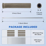 Spark Plug Wire Heat Shield Sleeve, 8Pcs 3632°F Boot Protector - with 10 Metal Zip Ties, Replacement for LS1/LS2 SBC BBC 350 454 Car Truck, 6 Inch Titanium