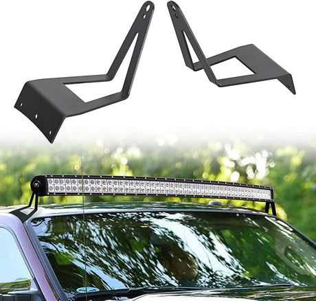 52 inch LED Light Bar Bracket Mounting Upper Windshield Roof Cab Brackets Compatible with Ford F250 F350 4WD 2WD 1999-2015