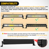 22 Inch Spot Flood Combo LED Light Bar Black Cover | Protective Durable Polycarbonate Lens, Waterproof Dustproof Scratch-Proof for Side-Mounted Bumper Off Road Driving Fog Lamp