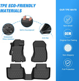 TPE Floor Mats for Subaru Crosstrek XV Crosstrek 2013 2014 2015 2016 2017, All Weather Custom Fit Heavy Duty Floor Liners