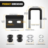Dual Hitch Extender to 10 Inch Max Extension Length with Hitchs Tightener Anti Rattle for 2 Inch Receiver with 5/8 Inch Bolt Nut Clip Adjust 7-1/2 Inch Riser or Drop 4,000 lbs GTW Matte Black