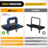 Trailer Hitch Tightener for 2 Inch Trailers Hitches Mount Anti Rattle Heavy Duty Steel with Rubber Cover Dark Blue U Bolt Matte Black Plate Electrophoresis Anti-Rust Triple Protective