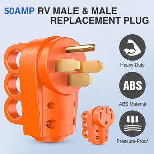 50Amp RV Replacement Male Plug Female Plug Nilight
