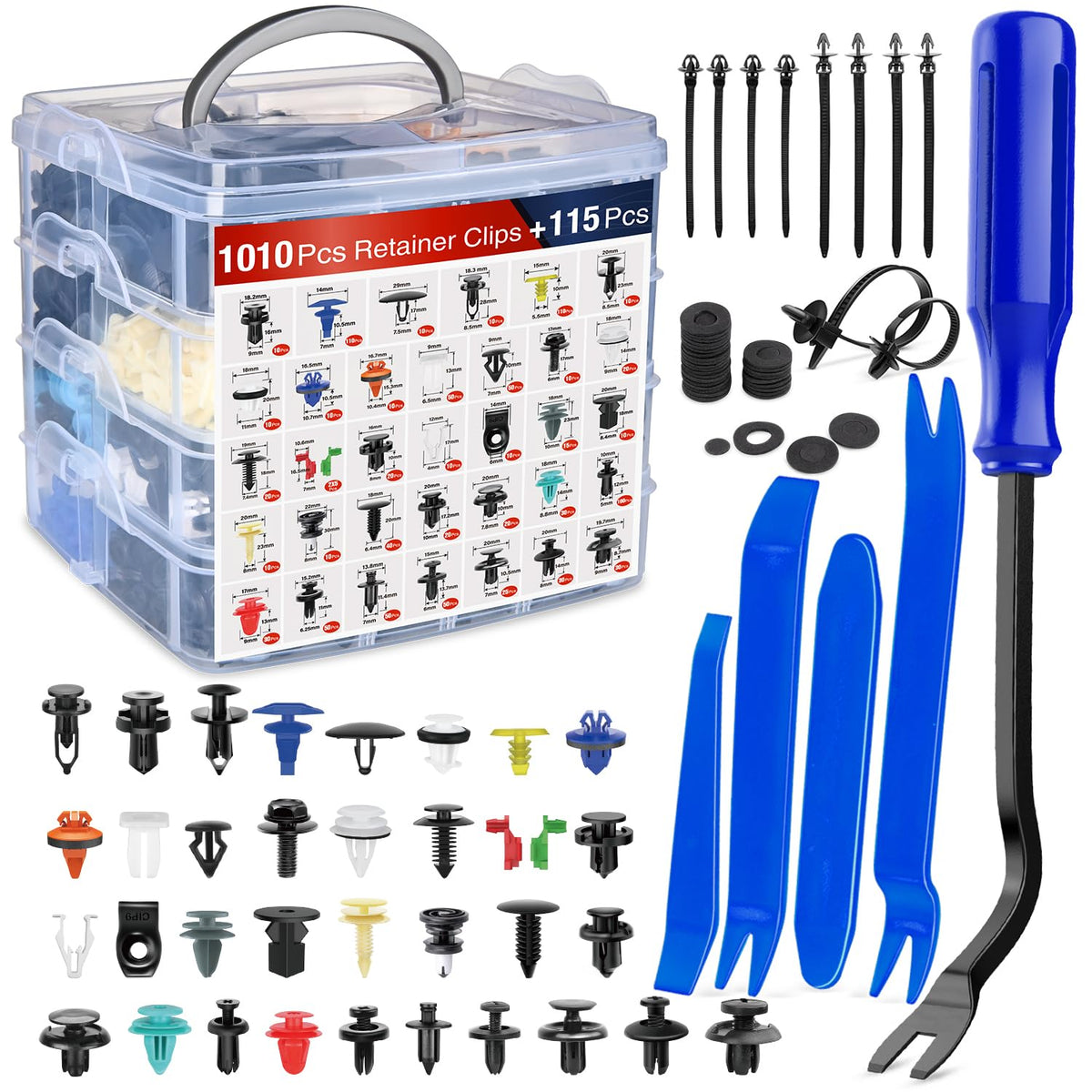 1125Pcs Car Push Retainer Clips Auto Fasteners Kit Included 34 Most ...