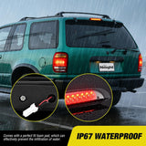 Third Brake Light for Ford Explorer 1998 1999 2000 2001, Smoked | for Ford Explorer 1998 1999 2000 2001, High Mount 3rd Stop LED Van SUV Rear Cab Center Lamp Tail Replacement