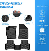 TPE Floor Mats for Nissan Altima 2007 2008 2009 2010 2011 2012 All Weather Custom Fit Heavy Duty Floor Liners