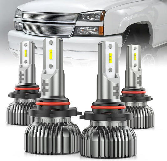 1999-2006 Chevy Silverado 1500 2500 3500 9005 9006 LED Headlight Bulbs Nilight
