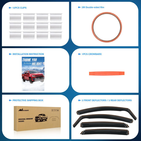 Vent Window Visors for Ford Fusion 2013 2014 2015 2016 2017 2018 2019 2020, in-Channel Rain Guards, Original Window Deflectors-4PCS