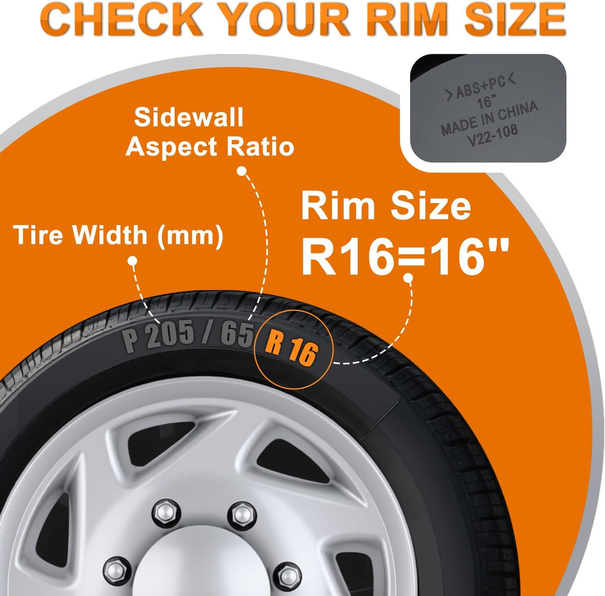Wheel Cover Hubcaps 16 Inch for Ford Truck CEG 1998-2007 Econoline MTD E250 E350 E450 E550 2008-2021 Hub Caps 16 inch Set of 4 Rim Covers Protector Wheel Replacement F8UZ1130AA 7 spoke, Silver