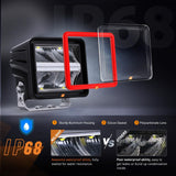 LED Pod Lights with Amber DRL 3 Inch 20 W Cube Driving Light 2200 LM Super Spot Light 16AWG Wiring Harness Kit Off Road LED Work Lights for Jeep Truck UTV 4x4 ATV Motorcycle