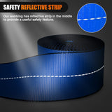 Truck Straps 4 Inch x 30' Heavy Duty Tie Down with Flat Hooks | 16800LBS Break Strength & 5400LBS WLL for Flatbed Trailer Cargo Control Recovery Tree Saver 10 Pack Blue