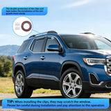 in-Channel Window Deflector for GMC Acadia 2017 2018 2019 2020 2021 2022 2023 2023, Smoke Tinted Window Visor Guards Vent Shades for Rain & Sun Protection, 4PCS