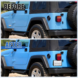 Rear License Plate Frame Holder Bracket for 1997 1998 1999 2000 2001 2002 2003 2004 2005 2006 Jeep Wrangler TJ Accessories Replace #55174994 Plastic License Plate Mounting Black