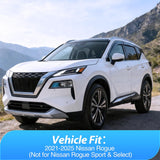 Window Visors for Nissan Rogue 2021 2022 2023 2024 2025 2026 | Tape-On Rain Guards Outside Mount Vent Visors Window Deflectors Smoke Tint, Not for Rogue Sport/Select-4PCS