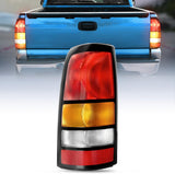 Taillight Assembly Compatible with 1999 2000 2001 2002 2003 2004 2005 2006 GMC Sierra 1999-2002 Chevy Silverado Fit Fleetside Tail Rear Light OE Style Driver Side Black Border