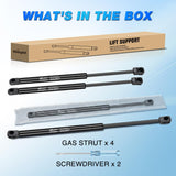 Rear Window and Tailgate Lift Supports Gas Struts 4185 4557 for Chevrolet Suburban Tahoe GMC Yukon Cadillac Escalade 2000-2005 4PCS Set Rod