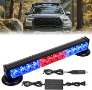 12LED Wireless Emergency Strobe Light Red Blue 14 Inch Magnetic Mount Mini Light Bar 12V Rooftop Powered Hazard Warning Flashing Lights for Car Truck Trailer Snow Plow Construction Vehicles