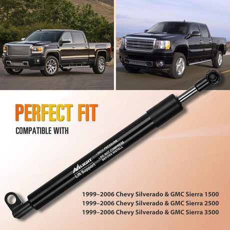 Pickup Tailgate Assist Shock Accessories for 99-06 Silverado Sierra, Truck Tail Gate Lift Assist Tailgate Shock Damper fit for Chevrolet Silverado GMC Sierra 1999-2002 2003 2004 2005 2006