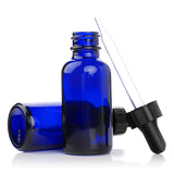 CL65319 Cobalt Blue Glass Bottles 1-oz for Essential Oils with Glass Eye Dropper And Rubber Bulb - 6 pack