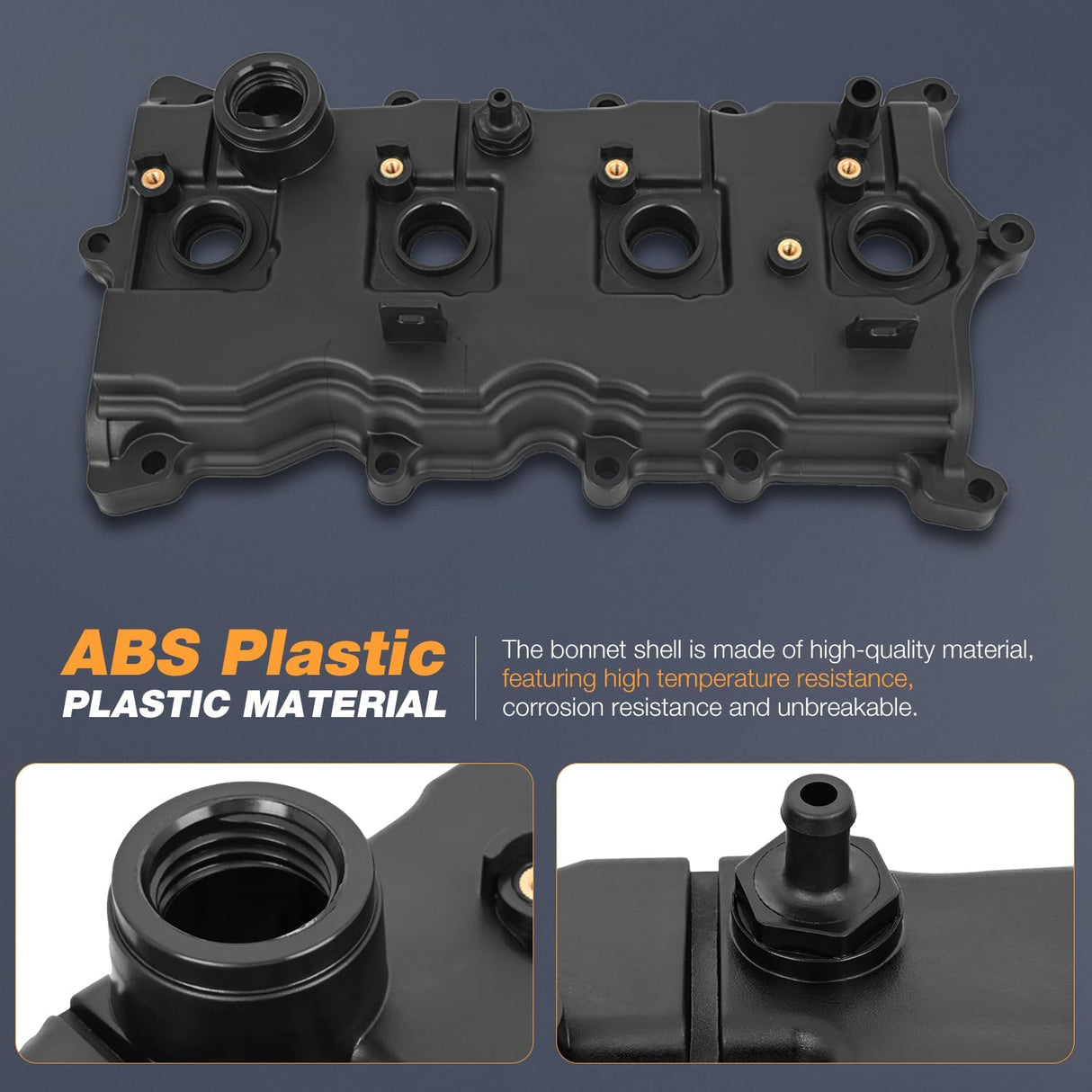 Engine Valve Cover with Gasket Kit for Nissan Altima 2007-2013 Sentra 2007-2012, 2.5L, Replace# 13264JA00A, 13270JA00A