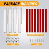 LED Interior Light Bar 4PCS 15.4 Inch Strip Lights | 168 LEDs with 1600LM Output On Off Switch and 12V-85V Compatibility for Enclosed Cargo Trailer RV Camper Boat Van