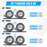 RV Leveling Ramp, Curved Camper Leveler up to 6 Inch Lift, Raised Tire Change Ramp, Tandem Wheel Aid for Dual Axle Trailers, 1 Pack