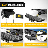 Hitch Step 2 Inch Receiver Universal with LED Light, Pin Lock and U-Bolts Stabilize,Rear Bumper Guard for Pickups Trucks Vans SUVs ATVs