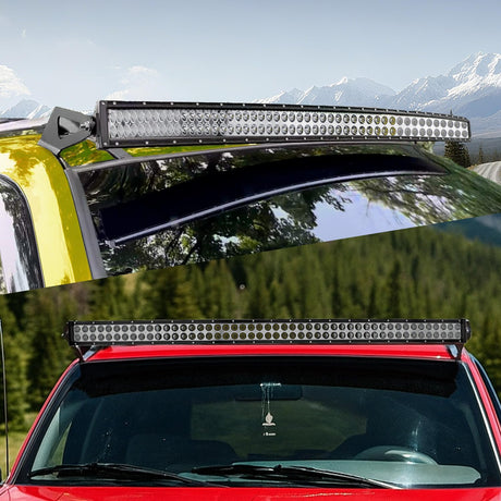 50 inch LED Light Bar Bracket Mounting Upper Windshield Roof Cab Brackets Compatible with Jeep Grand Cherokee ZJ 1993 1994 1995 1996 1997 1998