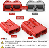 Anderson Connector 350AMP 2/0AWG Anderson Plug 12V-36V Battery Quick Connect/Disconnect Wire Harness Plugs Connectors Kit for 2/0 Gauge Cables Car ATV Trailer Towing Winch Motor, 2 Pack Red