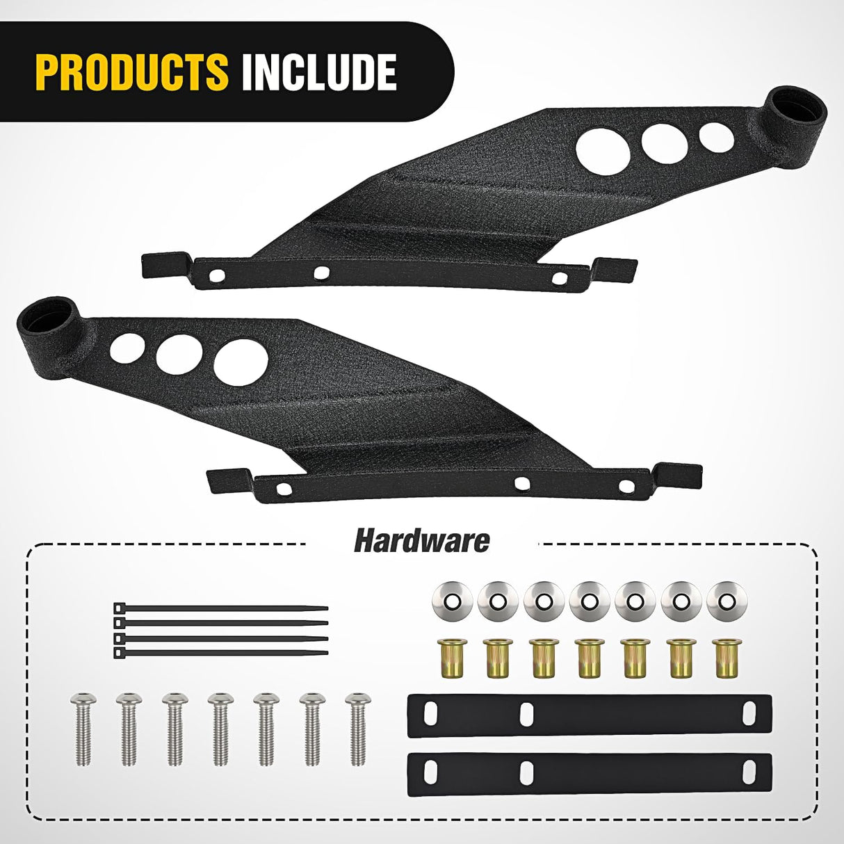 50 inch Straight LED Light Bar Bracket Mounting Upper Windshield Roof Cab Brackets Compatible with Toyota Tacoma 2005-2024
