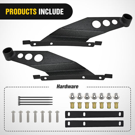 50 inch Straight LED Light Bar Bracket Mounting Upper Windshield Roof Cab Brackets Compatible with Toyota Tacoma 2005-2024