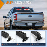 162 LED Traffic Advisor Strobe Light Bar 2-in-1 Red White Emergency Warning Hazard Lights with Controller 4 Switchable Color 36 Flash Pattern for Trucks Cars Tow Plow Construction Vehicles