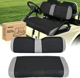 Golf Cart Front Seat Cover 1PC Grey Black EZGO TXT RXV Club Car DS | Breathable Sandwich Mesh Sun Scratch Resistant Washable No Staple Fits 1994-2013 EZGO TXT RXV and 2000-2026 Club Car DS