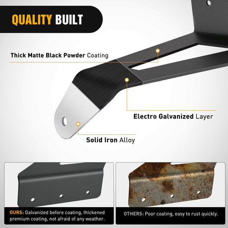 54 inch Curved LED Light Bar Bracket Mounting Upper Windshield Roof Cab Brackets Compatible with Ford F250 F350 F450 Super Duty 1999-2016