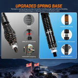 RGB LED Whip Light 2PCS 4FT Spiral Antenna Whips | APP and Remote Control with DIY Chasing Patterns Turn Signal Brake Reverse Functions and Spring Base for ATV UTV RZR and Jeep
